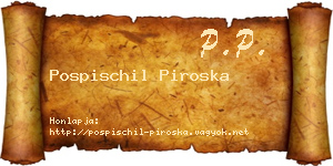 Pospischil Piroska névjegykártya