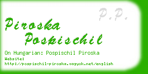 piroska pospischil business card